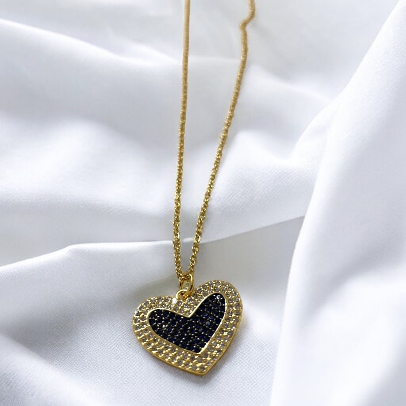 Blue Strass Heart BDSNG019