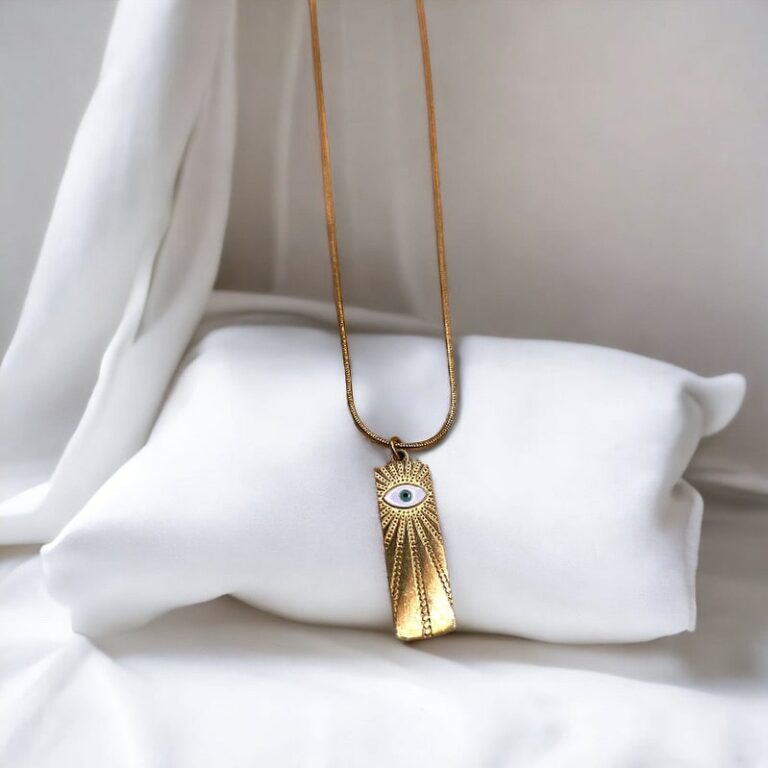 Gold Ethnic Eye | Necklaces