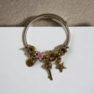 Life Bracelet with Purple Flower HMBS019