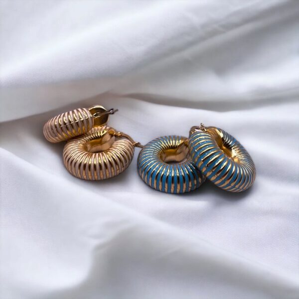 Seashell Hoops Blue | Earrings