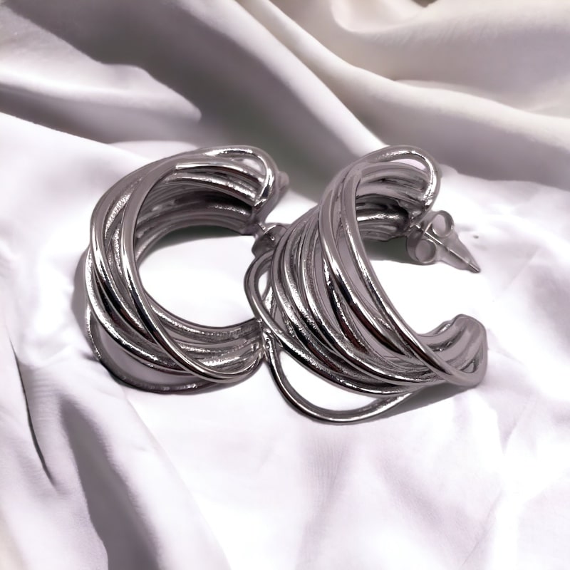 Victoria Large Silver | Earrings